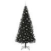 vidaXL Árbol de Navidad con 300 LED con soporte Negro 240 cm PVC