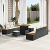 vidaXL Conjunto de sof&aacute;s de jard&iacute;n 8 pcs Negro rat&aacute;n sint&eacute;tico