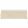 vidaXL Cama box spring con colch&oacute;n tela color crema 100x200 cm