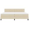 vidaXL Cama tipo Box Spring con colch&oacute;n Crema 200 x 200 cm tela
