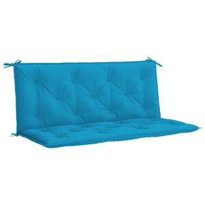 vidaXL Coj&iacute;n de banco de jard&iacute;n tela Oxford azul claro 120x(50+50)x7cm