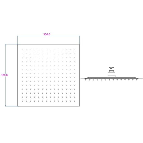 SCH&Uuml;TTE Ducha fija de cabeza SUMBA cromada