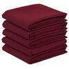 vidaXL Tela para Mesa 5 uds. Rectangular Rojo vino 110 x 160 cm
