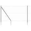 vidaXL Reja con postes Gris 1.6 x 50 m Acero recubierto de PVC