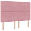 vidaXL Cama tipo Box Spring con colch&oacute;n Rosa 200 x 160 cm Poli&eacute;ster
