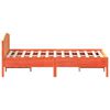 vidaXL Cama sin colch&oacute;n madera maciza de pino marr&oacute;n cera 140x190 cm