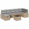 vidaXL Conjunto de sof&aacute; de jard&iacute;n 8 uds. Beige rat&aacute;n sint&eacute;tico
