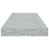 vidaXL Estante flotante de pared MDF gris hormig&oacute;n 60x23,5x3,8 cm