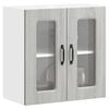 vidaXL Armario de cocina de pared con puerta de cristal "Kalmar" de, madera de ingenier&iacute;a Sonoma gris