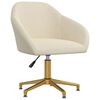 vidaXL Sillas de comedor giratorias 2 unidades terciopelo crema