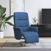 vidaXL Sill&oacute;n reclinable con reposapi&eacute;s tela azul
