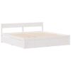 vidaXL Estructura de cama sin colch&oacute;n madera de pino blanca 150x200 cm