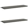 vidaXL Cojines para bancos SOEST 2 uds. 100% Poli&eacute;ster Gris