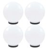 vidaXL L&aacute;mparas de bola LED 4 unidades esf&eacute;ricas PMMA 25 cm