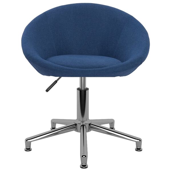 vidaXL Sillas de comedor giratorias 2 unidades tela azul