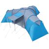 vidaXL Tienda de campaña familiar iglú 12 personas impermeable azul