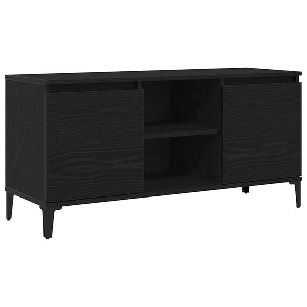 vidaXL Gabinete de TV Roble Negro 102 x 35 x 50 cm