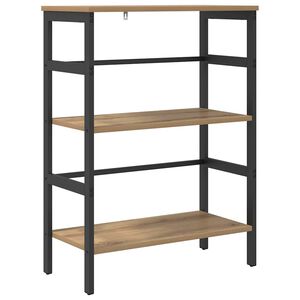 vidaXL Estante de libros 2 niveles 60 x 29,5 x 81 cm Roble artisan