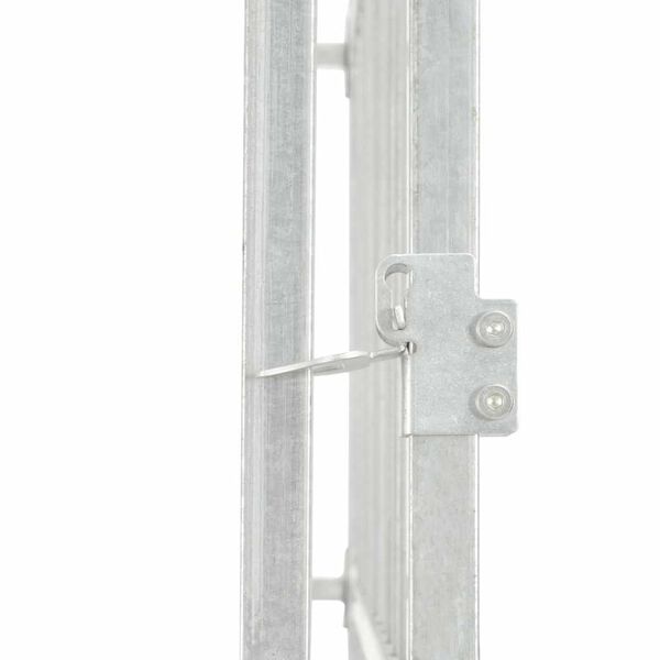 vidaXL Perrera de exterior de acero galvanizado 760x760x185 cm