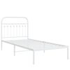 vidaXL Estructura cama sin colch&oacute;n con cabecero metal blanco 90x200 cm