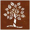 vidaXL Adorno de pared de jard&iacute;n acero corten dise&ntilde;o &aacute;rbol 55x55 cm