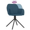 vidaXL Sillas de comedor giratorias 2 uds terciopelo azul
