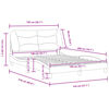 vidaXL Estructura de cama sin colchón Hvar cuero sintético blanco 140x200cm