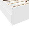 vidaXL Estructura cama con cajones madera ingeniería blanca 160x200 cm