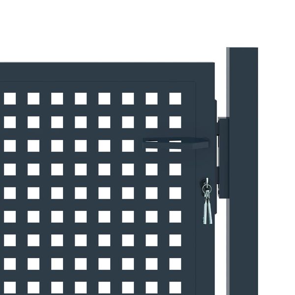 vidaXL Puerta de valla de acero antracita 102x75 cm