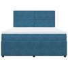 vidaXL Cama box spring con colch&oacute;n terciopelo azul oscuro 180x200 cm
