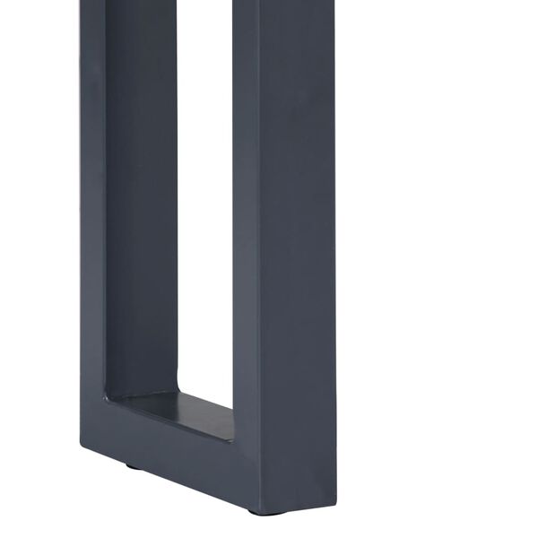 vidaXL Mesa consola 115x35x76 cm madera maciza de acacia y hierro gris