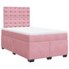 vidaXL Cama box spring con colch&oacute;n terciopelo rosa 120x190 cm