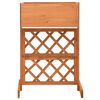 vidaXL Jardinera enrejada de jardín madera abeto naranja 45x30x74 cm