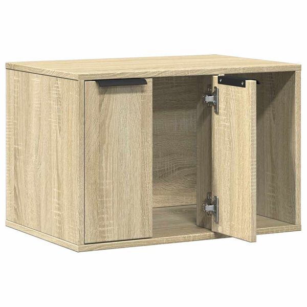 vidaXL Mueble arenero para gatos madera roble Sonoma 60x40x40 cm