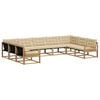 vidaXL Conjunto de sof&aacute;s de exterior 9 uds. y Beige