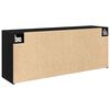 vidaXL Mueble de pared de ba&ntilde;o madera ingenier&iacute;a negro 100x25x40 cm