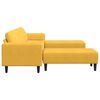 vidaXL Sof&aacute; con coj&iacute;n Amarillo Claro 250 x 188 x 76 cm Tela de Pana