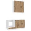 vidaXL Unidad de cocina LUCCA 5 uds. Roble artisan