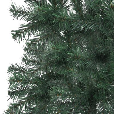 vidaXL Árbol de Navidad de esquina con luces PVC verde 210 cm