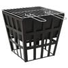 vidaXL Brasero y barbacoa 2 en 1 de acero 34x34x48 cm