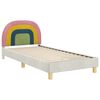 vidaXL Cama para ni&ntilde;os con cabecero Crema 80 x 200 cm Terciopelo