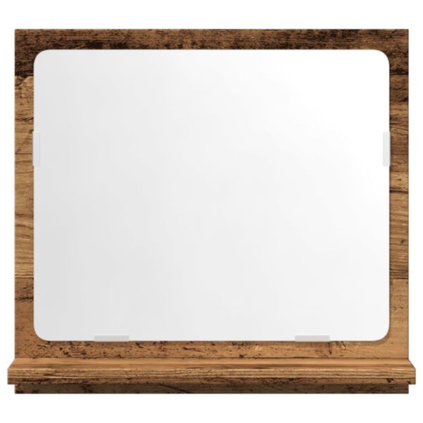 vidaXL Espejo mueble de baño madera ingeniería envejecida 40x11x37 cm