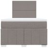 vidaXL Cama box spring con colch&oacute;n tela gris taupe 120x190 cm