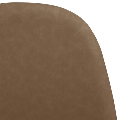 vidaXL Sillas de comedor 2 unidades cuero sintético marrón oscuro
