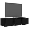 vidaXL Mueble para TV madera contrachapada negro 120x34x30 cm