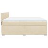 vidaXL Cama box spring con colch&oacute;n tela color crema 180x200 cm