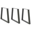 vidaXL Patas para mesa de comedor en forma de V (3 unidades), antracita, 70 x (72-73,3) cm, acero