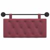 vidaXL Cabecera Colgante Rojo vino 100 x 55 x 7 cm tela