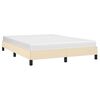 vidaXL Cama sin colch&oacute;n tela color crema 140x190 cm