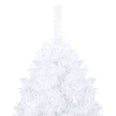 vidaXL Árbol de Navidad con luces y ramas gruesas blanco 240 cm